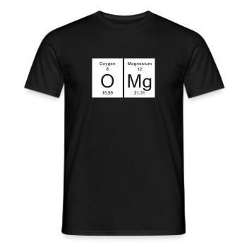 Chemistry OMG - Oh My God - Männer T-Shirt - Schwarz - Vorne - AI Model Male 178 light (178cm)