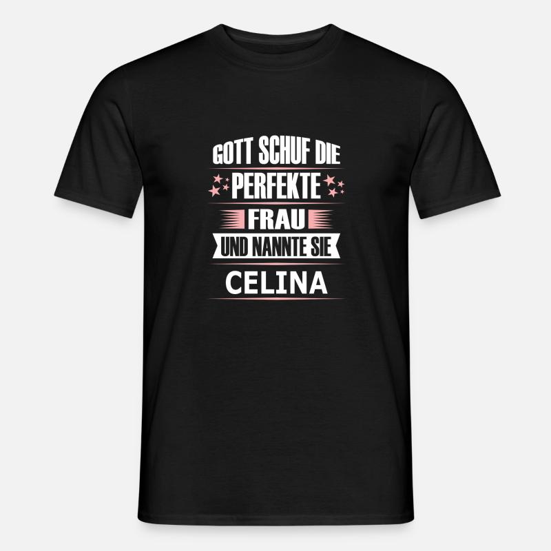 CELINA - Männer T-Shirt - Schwarz