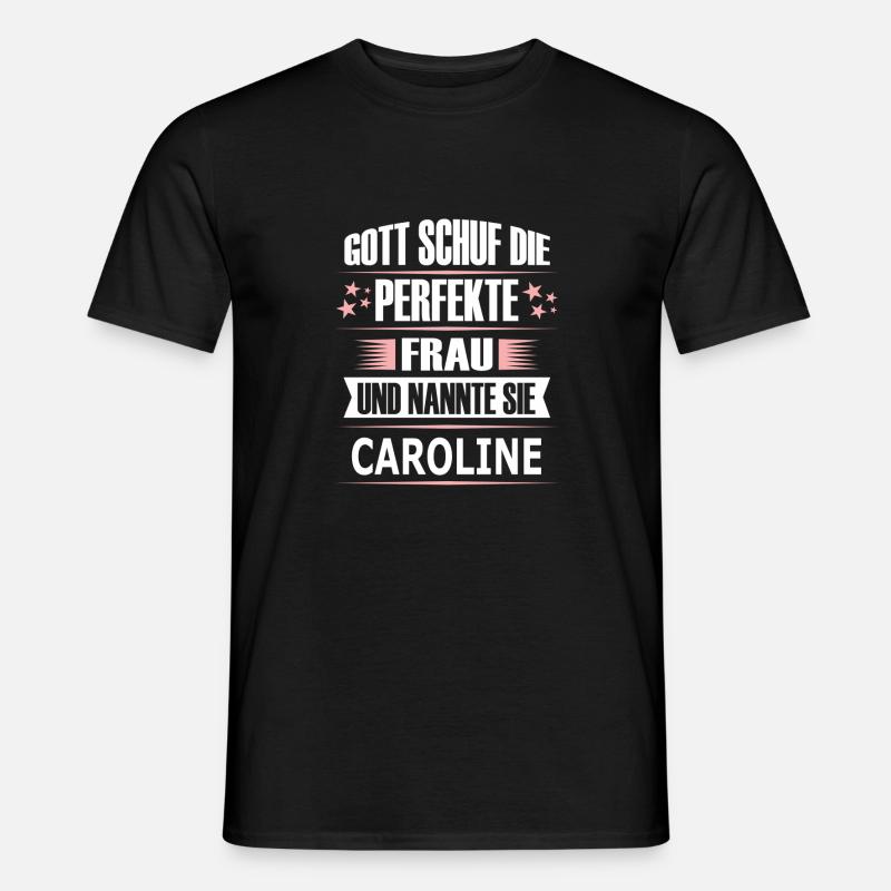 CAROLINE - Männer T-Shirt - Schwarz