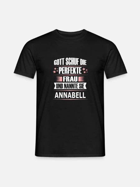 ANNABELL - Männer T-Shirt - Schwarz