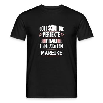MAREIKE - Männer T-Shirt - Schwarz - Vorne - AI Model Male 178 light (178cm)