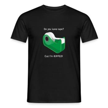 Do You Have Tape? Cuz I'm Ripped! Fitness Shredded - Männer T-Shirt - Schwarz - Vorne - AI Model Male 178 light (178cm)