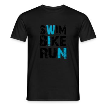 Triathlon - Men's T-Shirt - black - Front - AI Model Male 178 light (178cm)