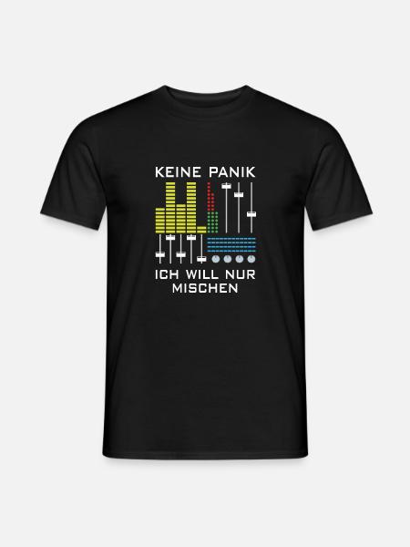 Keine Panik | Deejay, Mischpult - Männer T-Shirt - Schwarz