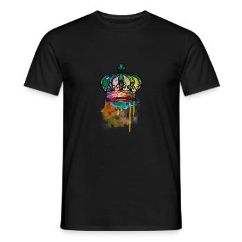 Colorful crown - Men's T-Shirt - black - Front - AI Model Male 178 light (178cm)