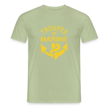 Marine Troops - Men's T-Shirt - sage - Front - AI Model Male 178 light (178cm)