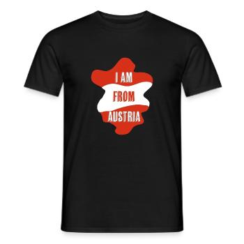 I am from AUSTRIA - Männer T-Shirt - Schwarz - Vorne - AI Model Male 178 light (178cm)