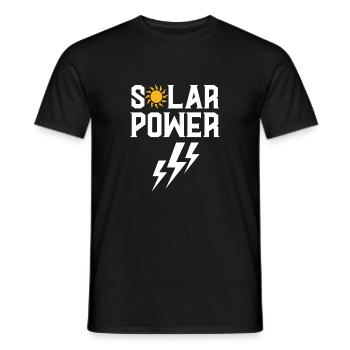 Solar Power Motif - Men's T-Shirt - black - Front - AI Model Male 178 light (178cm)
