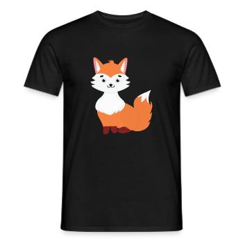 Fox - Men's T-Shirt - black - Front - AI Model Male 178 light (178cm)