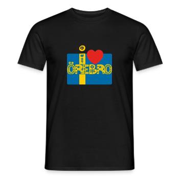Örebro Sweden - Men's T-Shirt - black - Front - AI Model Male 178 light (178cm)