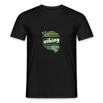 vibing - Men's T-Shirt - black - Front - AI Model Male 178 light (178cm)
