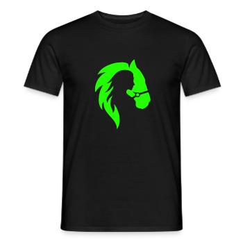 Horse & Woman Yoga SPORT Tshirt Birthday Gift - Men's T-Shirt - black - Front - AI Model Male 178 light (178cm)