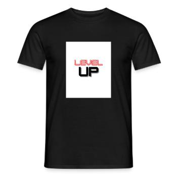 level up - Men's T-Shirt - black - Front - AI Model Male 178 light (178cm)