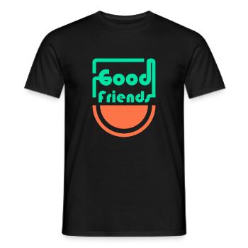 Bons amis - T-shirt homme - noir - Devant - AI Model Male 178 light (178cm)