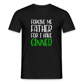 Forgive Me Father For I Have Ginned - Männer T-Shirt - Schwarz - Vorne - AI Model Male 178 light (178cm)