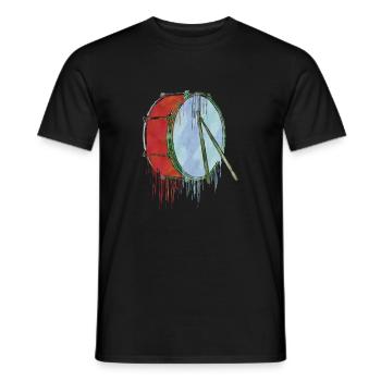 drum ink - Men's T-Shirt - black - Front - AI Model Male 178 light (178cm)