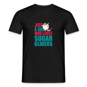 NUR EIN MÄDCHEN, DAS ZUCKERGLEITER LIEBT - Männer T-Shirt - Schwarz - Vorne - AI Model Male 178 light (178cm)