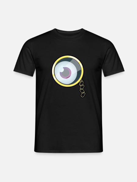 Monokel Auge - Männer T-Shirt - Schwarz