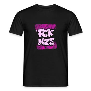 FCKNZS pink - Männer T-Shirt - Schwarz - Vorne - AI Model Male 178 light (178cm)
