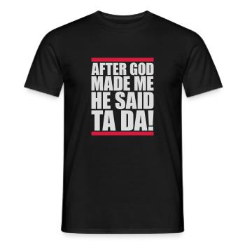 Après que Dieu m’ait fait - T-shirt homme - noir - Devant - AI Model Male 178 light (178cm)