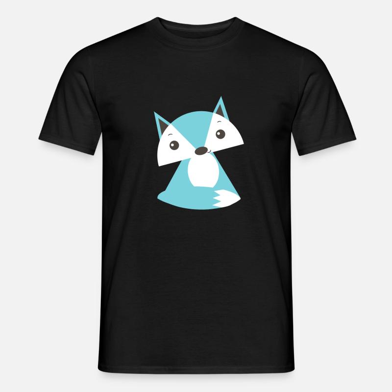 Polarfuchs - Männer T-Shirt - Schwarz