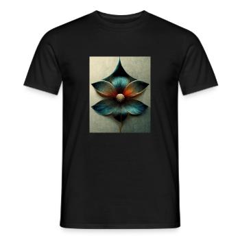 Flower bauhaus Style Vintage - T-shirt homme - noir - Devant - AI Model Male 178 light (178cm)