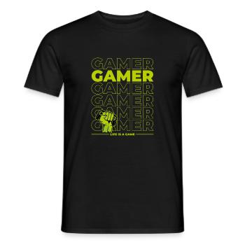Gamer, Gamer, Gamer... - T-shirt homme - noir - Devant - AI Model Male 178 light (178cm)