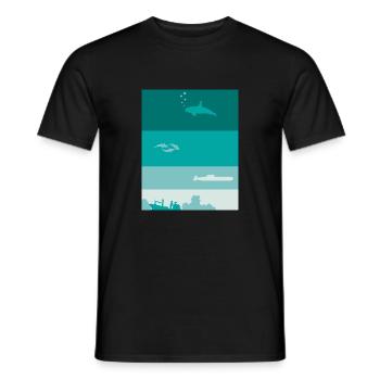 Océan profond - T-shirt homme - noir - Devant - AI Model Male 178 light (178cm)