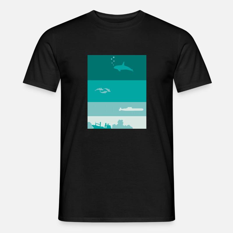 Deep Ocean - Männer T-Shirt - Schwarz
