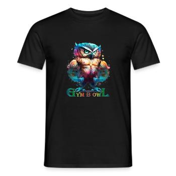 Gym B Owl - Gymbowl - Kraftsport Eule - No Pain... - Männer T-Shirt - Schwarz - Vorne - AI Model Male 178 light (178cm)