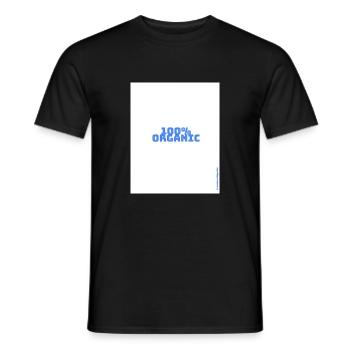 100 % Organic - Männer T-Shirt - Schwarz - Vorne - AI Model Male 178 light (178cm)