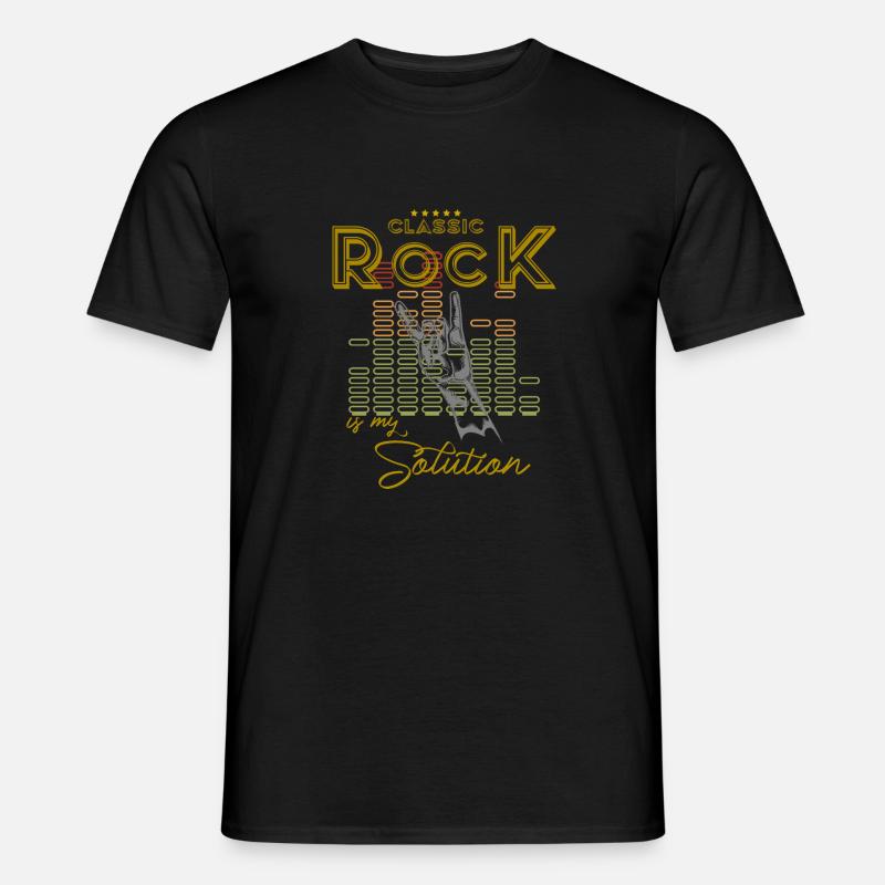 Classic Rock is my Solution! - Männer T-Shirt - Schwarz