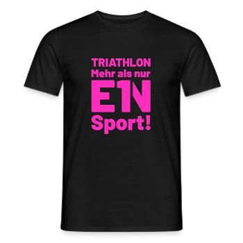 TRIATHLON mehr als nur ein Sport Pink - Männer T-Shirt - Schwarz - Vorne - AI Model Male 178 light (178cm)