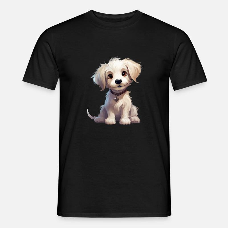 Chibi-Hund - Männer T-Shirt - Schwarz