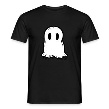 Spooky Cute Kawaii Ghost Design - Men's T-Shirt - black - Front - AI Model Male 178 light (178cm)