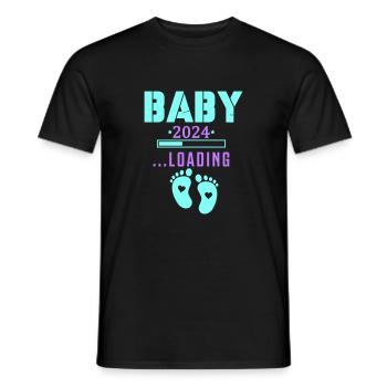 baby 2024 loading - Männer T-Shirt - Schwarz - Vorne - AI Model Male 178 light (178cm)