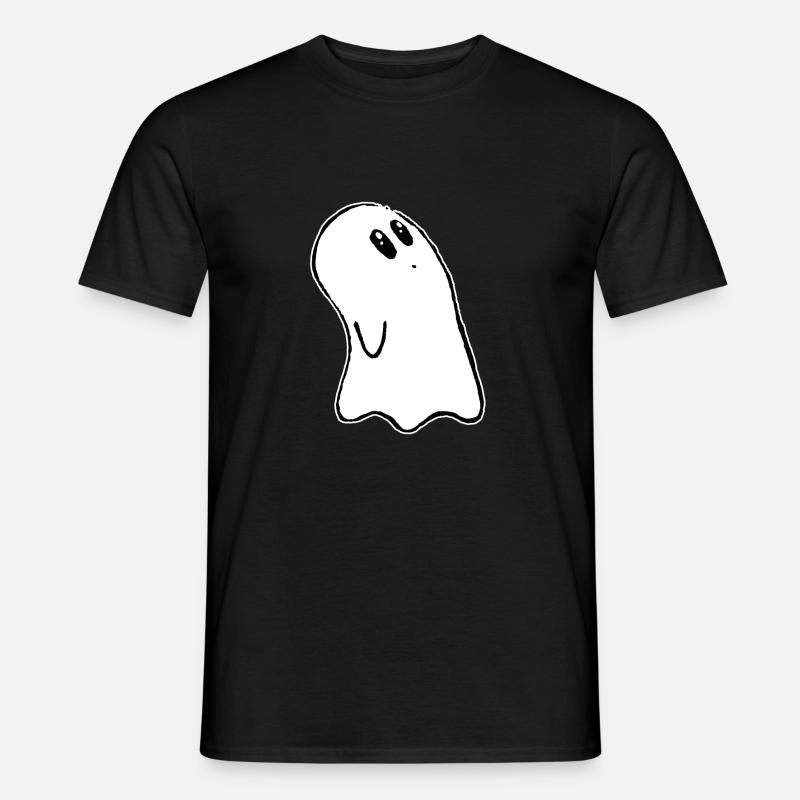 Halloween cute Ghost - Männer T-Shirt - Schwarz