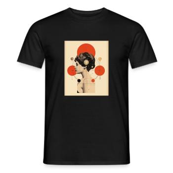Leo - Men's T-Shirt - black - Front - AI Model Male 178 light (178cm)