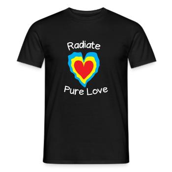 Radiate pure love - Men's T-Shirt - black - Front - AI Model Male 178 light (178cm)