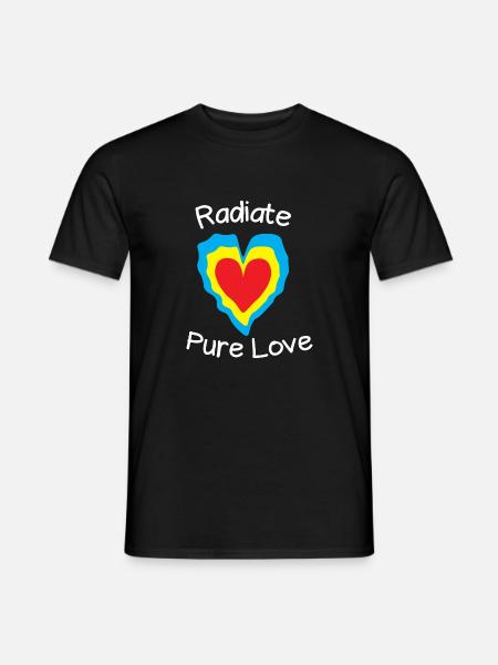 Radiate pure love - Men's T-Shirt - black