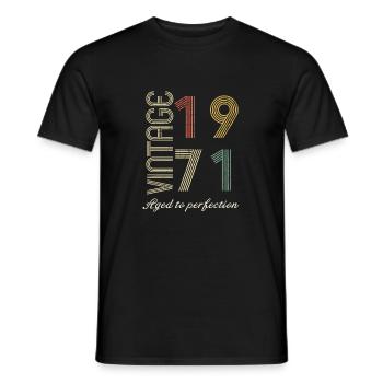 53 Years Birthday Gift - 1971 - Men's T-Shirt - black - Front - AI Model Male 178 light (178cm)