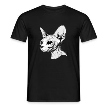 Sphynx Cat Sphinx Hairless Cat Owner Sphynx - Men's T-Shirt - black - Front - AI Model Male 178 light (178cm)