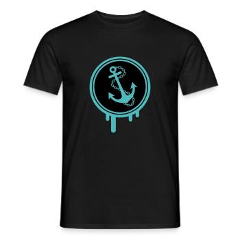 Anchor Icon Blobs - Men's T-Shirt - black - Front - AI Model Male 178 light (178cm)