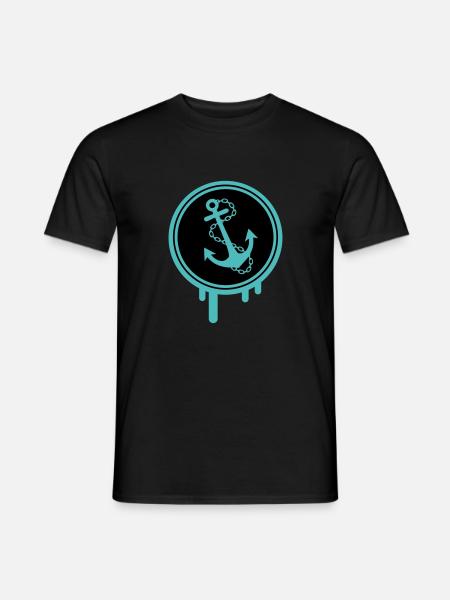 Blobs d’icônes d’ancrage - T-shirt homme - noir