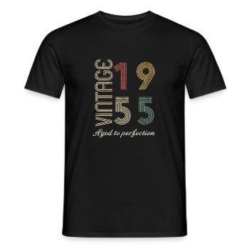 69 Years Birthday Gift - 1955 - Men's T-Shirt - black - Front - AI Model Male 178 light (178cm)
