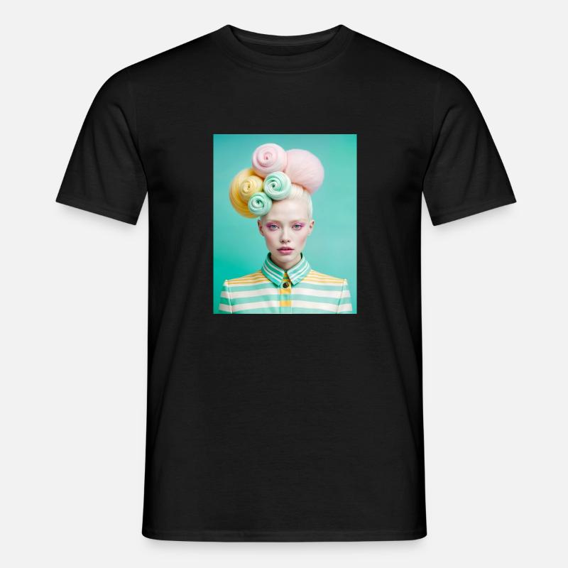 Zuckerwatte, Digitale Kunst - Männer T-Shirt - Schwarz