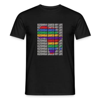 Kizomba saved my life - T-shirt homme - noir - Devant - AI Model Male 178 light (178cm)
