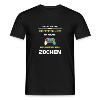 Gaming Controller Design - Männer T-Shirt - Schwarz - Vorne - AI Model Male 178 light (178cm)