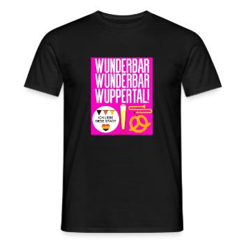 Wuppertal - Männer T-Shirt - Schwarz - Vorne - AI Model Male 178 light (178cm)
