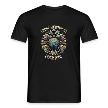Frohe Weihnacht lieber Papa last Minute Geschenk - Männer T-Shirt - Schwarz - Vorne - AI Model Male 178 light (178cm)